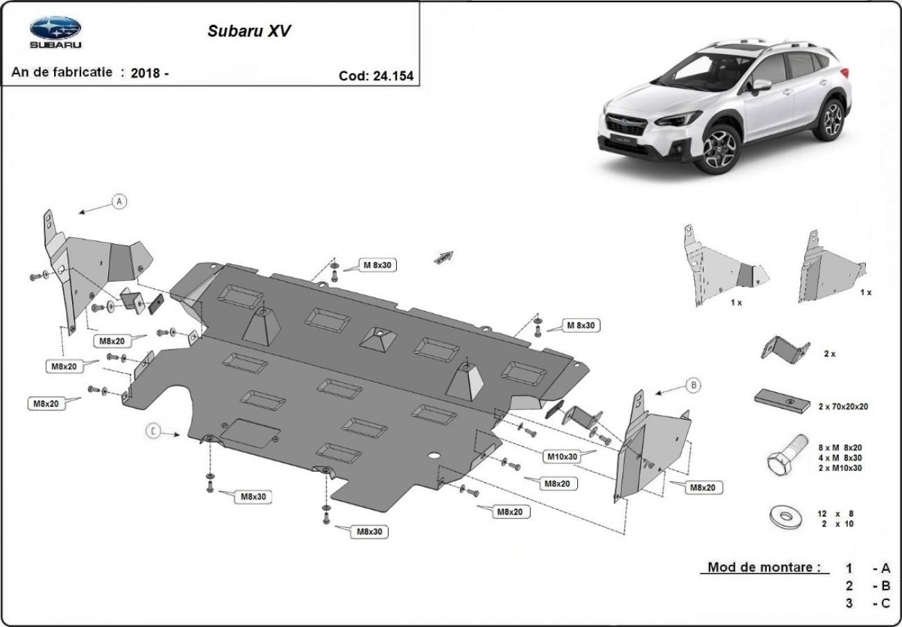 Engine skid plate metalic Subaru XV - 2