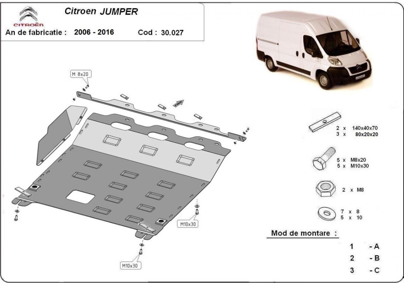 Engine skid plate Citroen Jumper - 2
