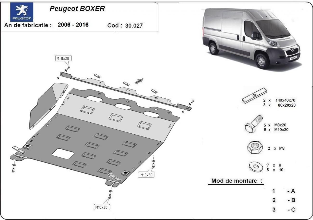 Engine skid plate Peugeot Boxer - 2