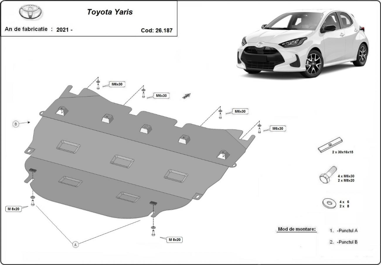 Engine skid plate Toyota Yaris XP210 - 2
