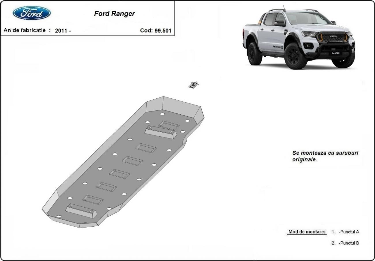 Fuel tank skid plate Ford Ranger - 2