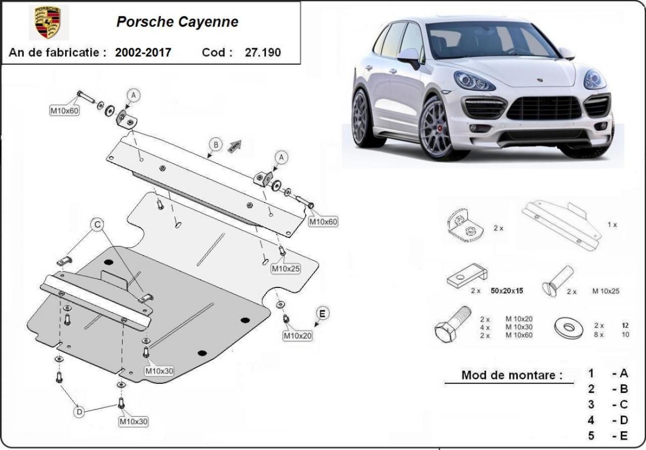 Engine skid plate Porsche Cayenne - 2