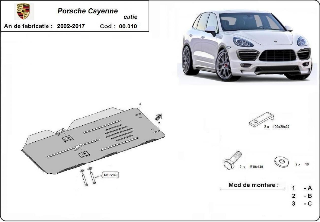 Gearbox skid plate for automatic Porsche Cayenne - 2