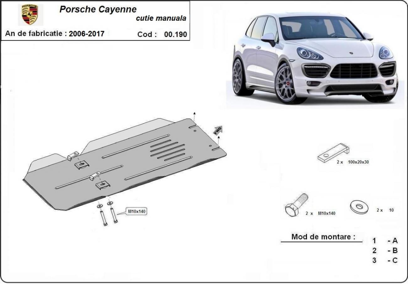 Gearbox skid plate for manual Porsche Cayenne - 2