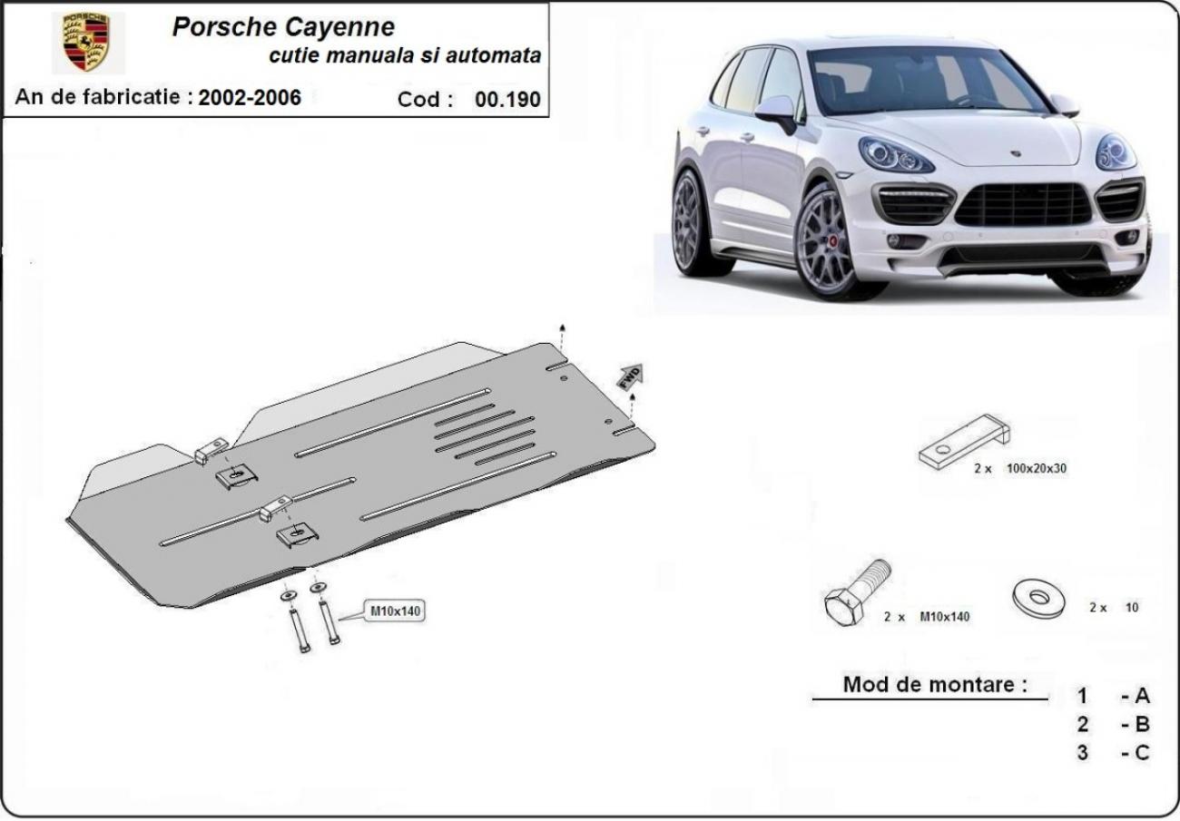 Gearbox skid plate for manual and automatic Porsche Cayenne - 2