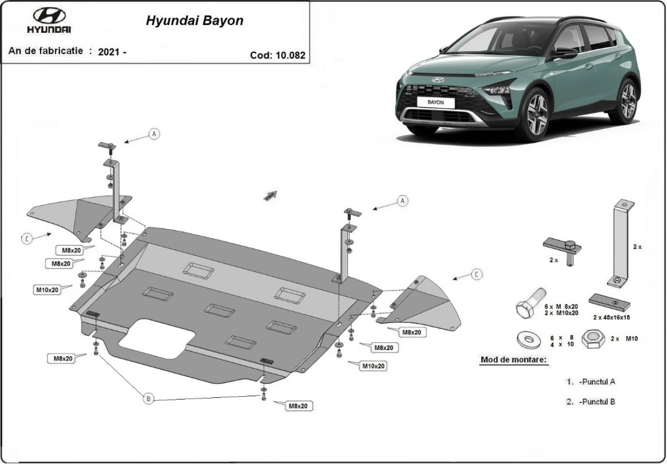 Engine skid plate Hyundai Bayon - 2