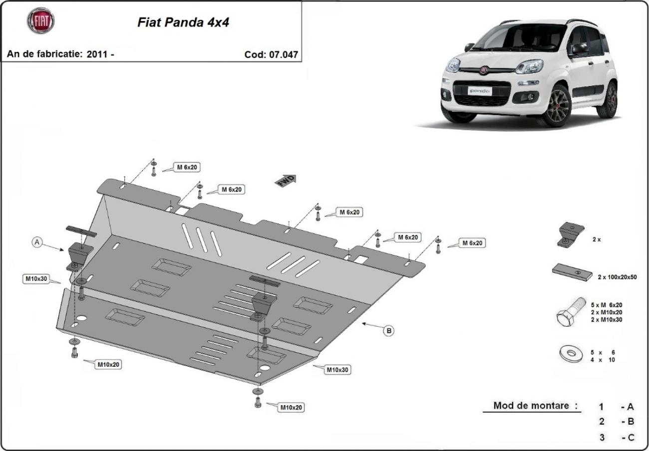 Engine skid plate Fiat Panda 4x4 - 2