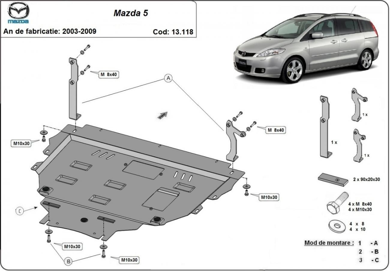 Engine skid plate Mazda 5 - 2