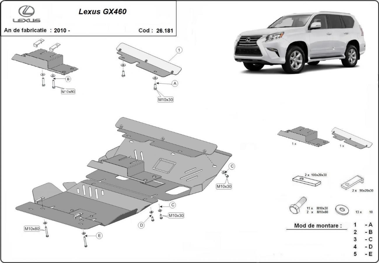 Engine skid plate Lexus GX460 - 2