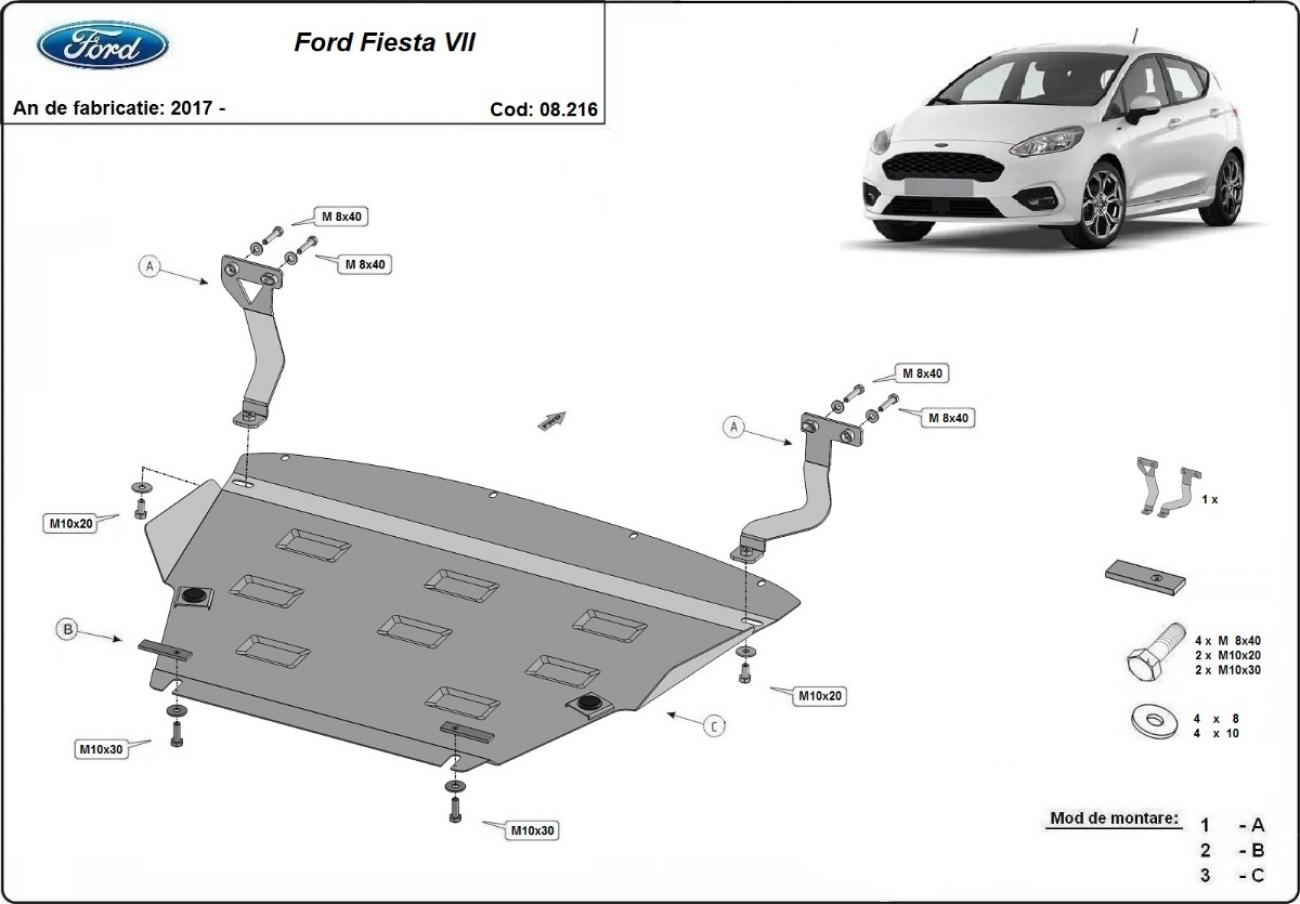 Engine skid plate Ford Fiesta VII - 2