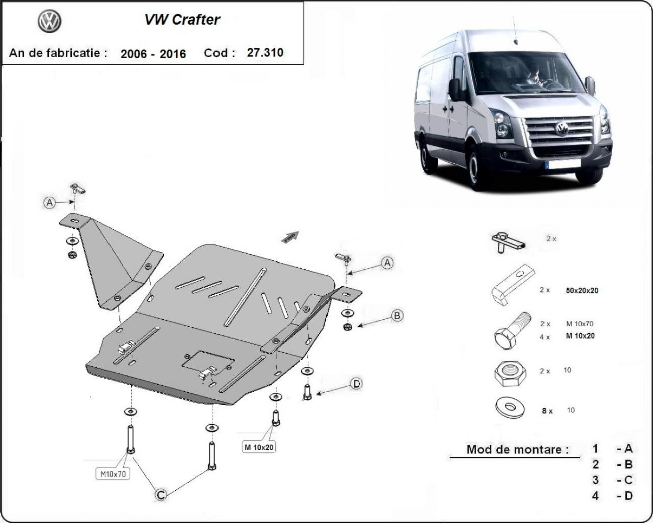 Engine skid plate Volkswagen Crafter - 2