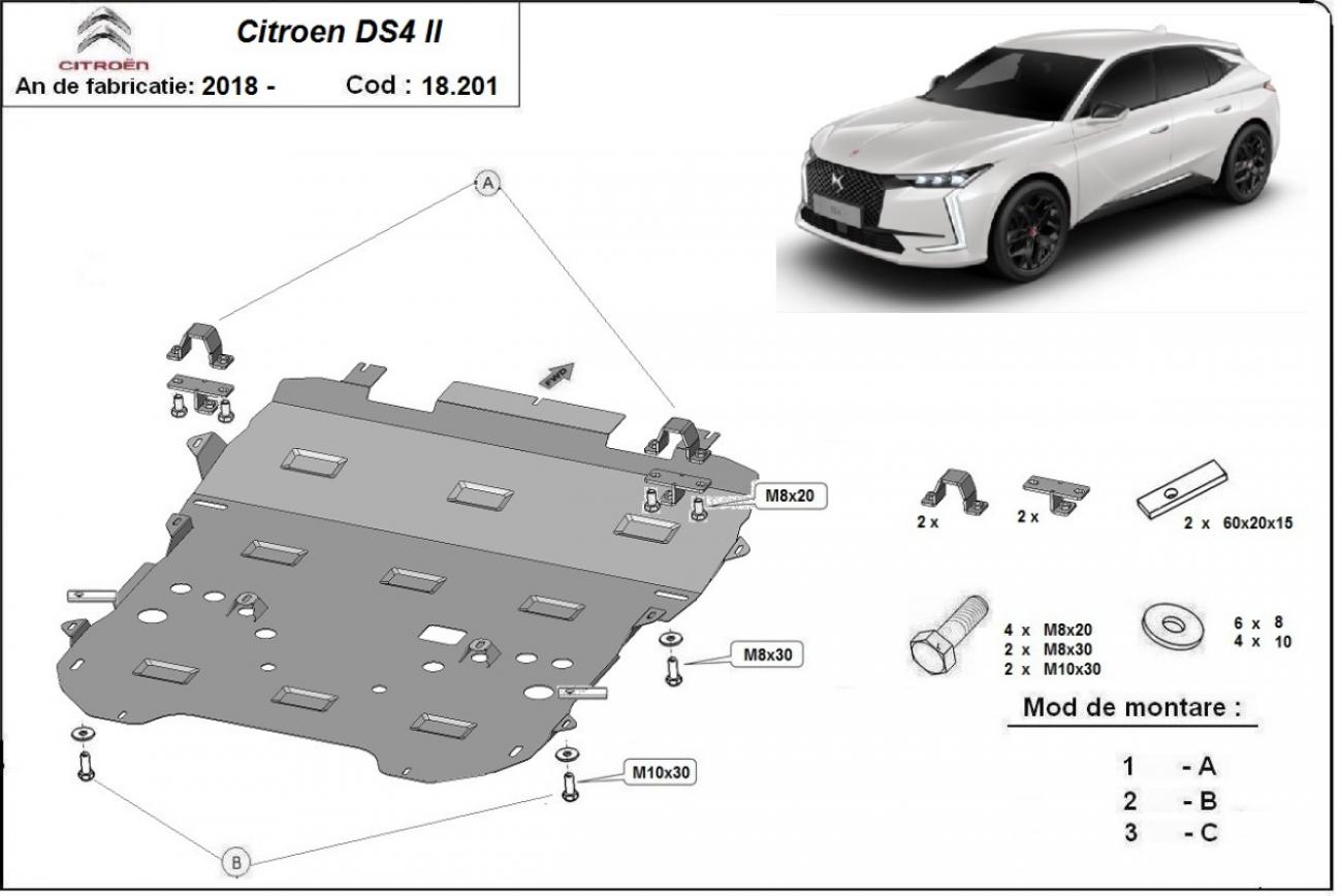 Engine skid plate Citroen DS4 II - 2