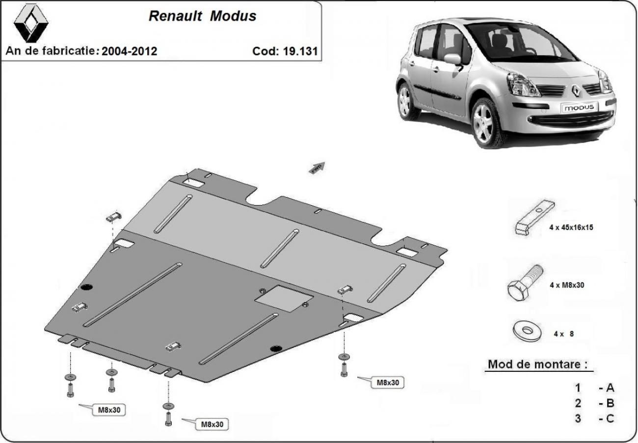 Engine skid plate Renault Modus - 2