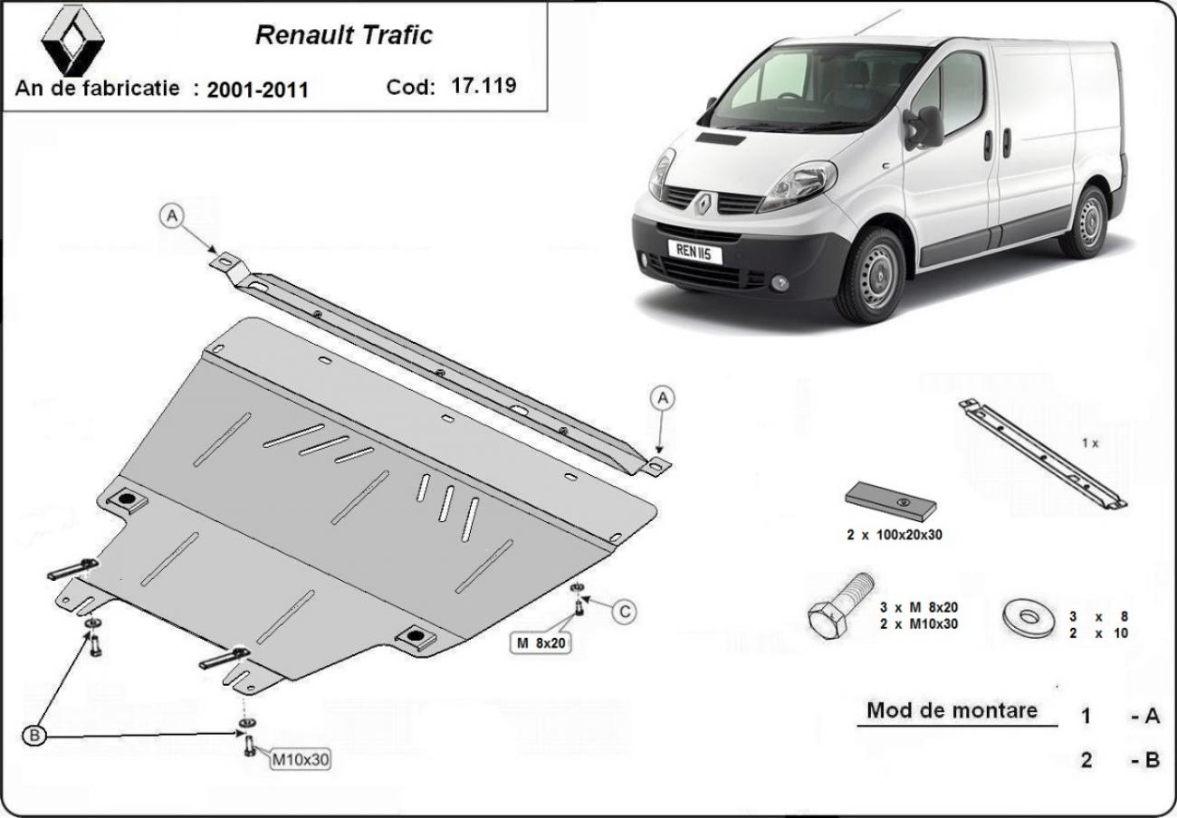 Engine skid plate Renault Trafic - 2