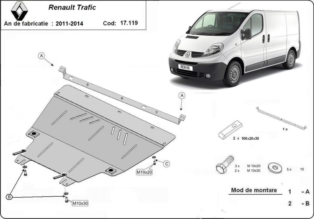 Engine skid plate Renault Trafic ( 2011-2014) - 2
