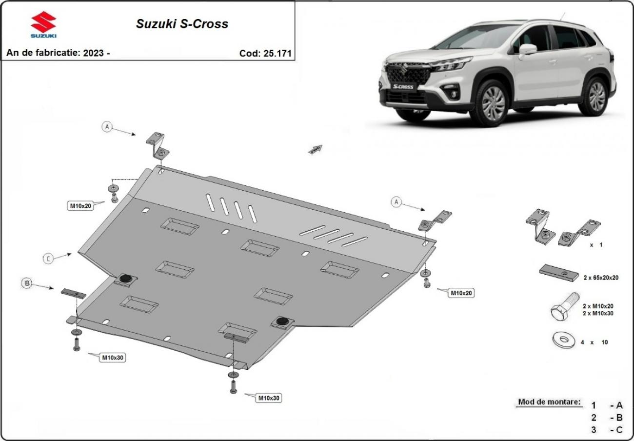 Engine and gearbox skid plate Suzuki S-Cross - 2