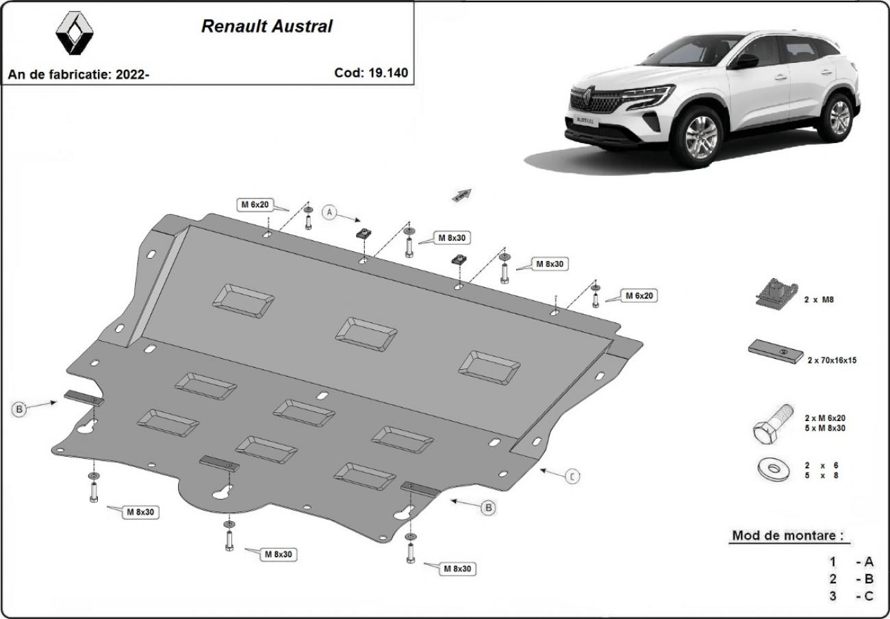 Engine skid plate Renault Austral - 2