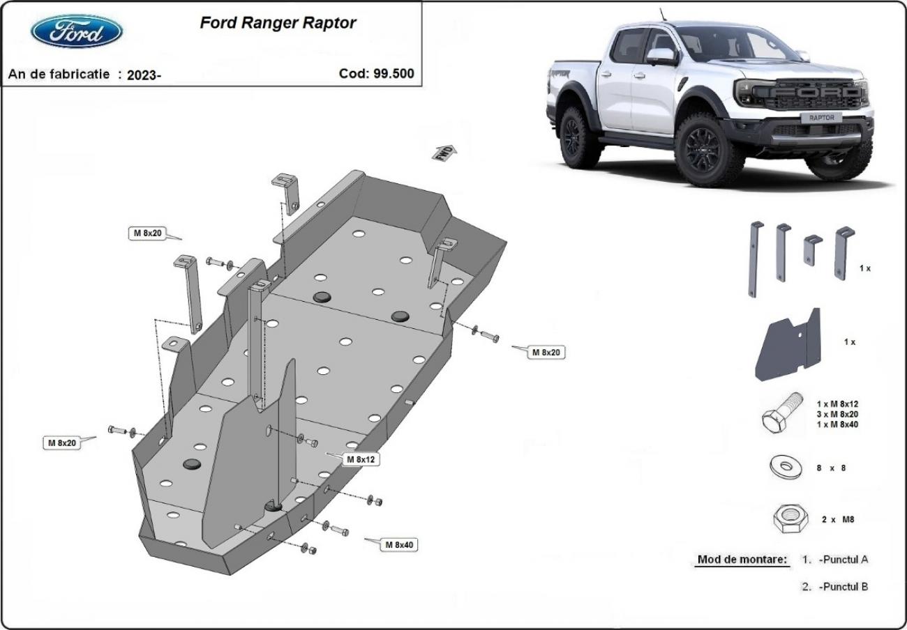 Fuel tank skid plate Ford Ranger Raptor - 2