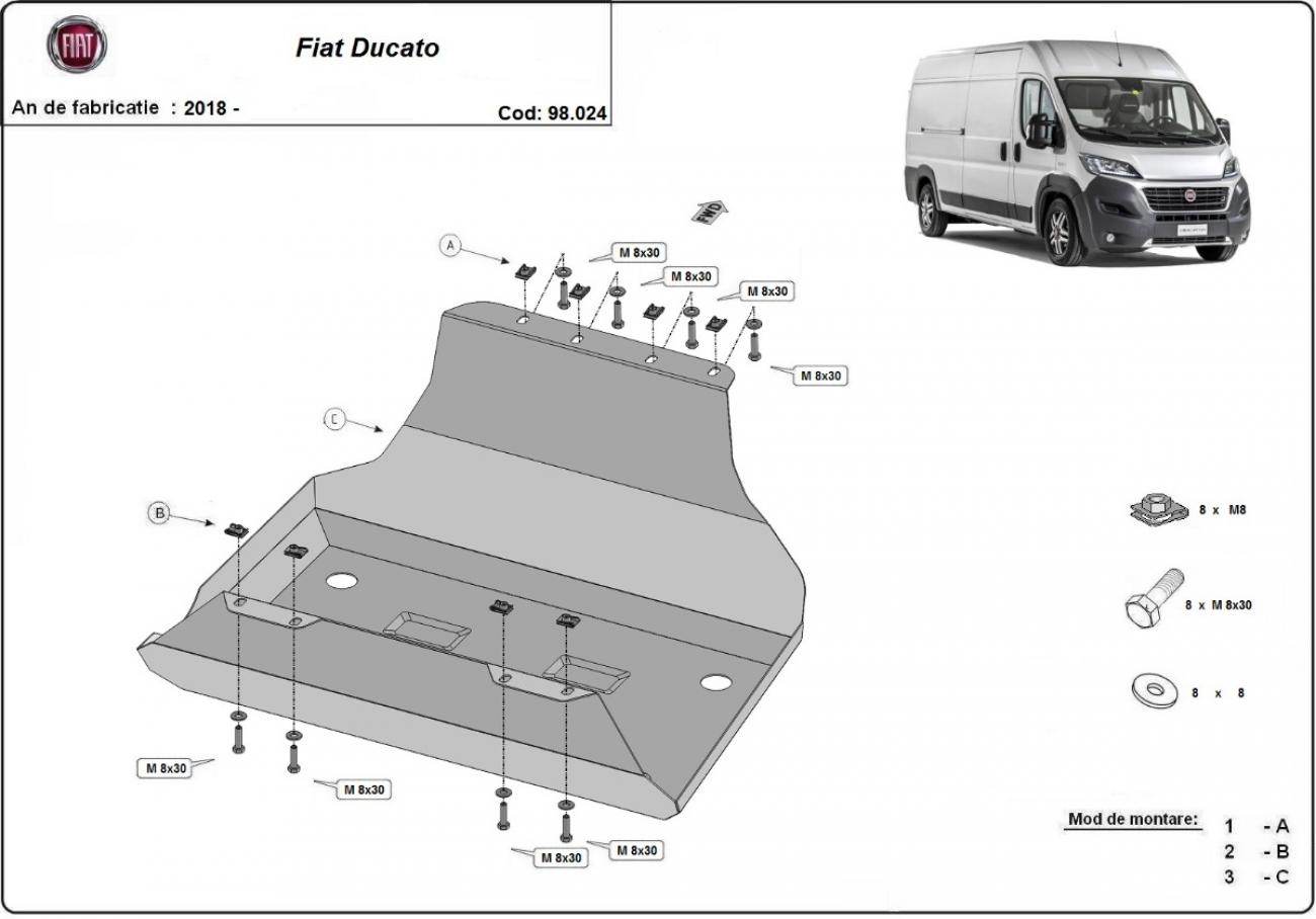 Fuel tank skid plate Fiat Ducato - 2