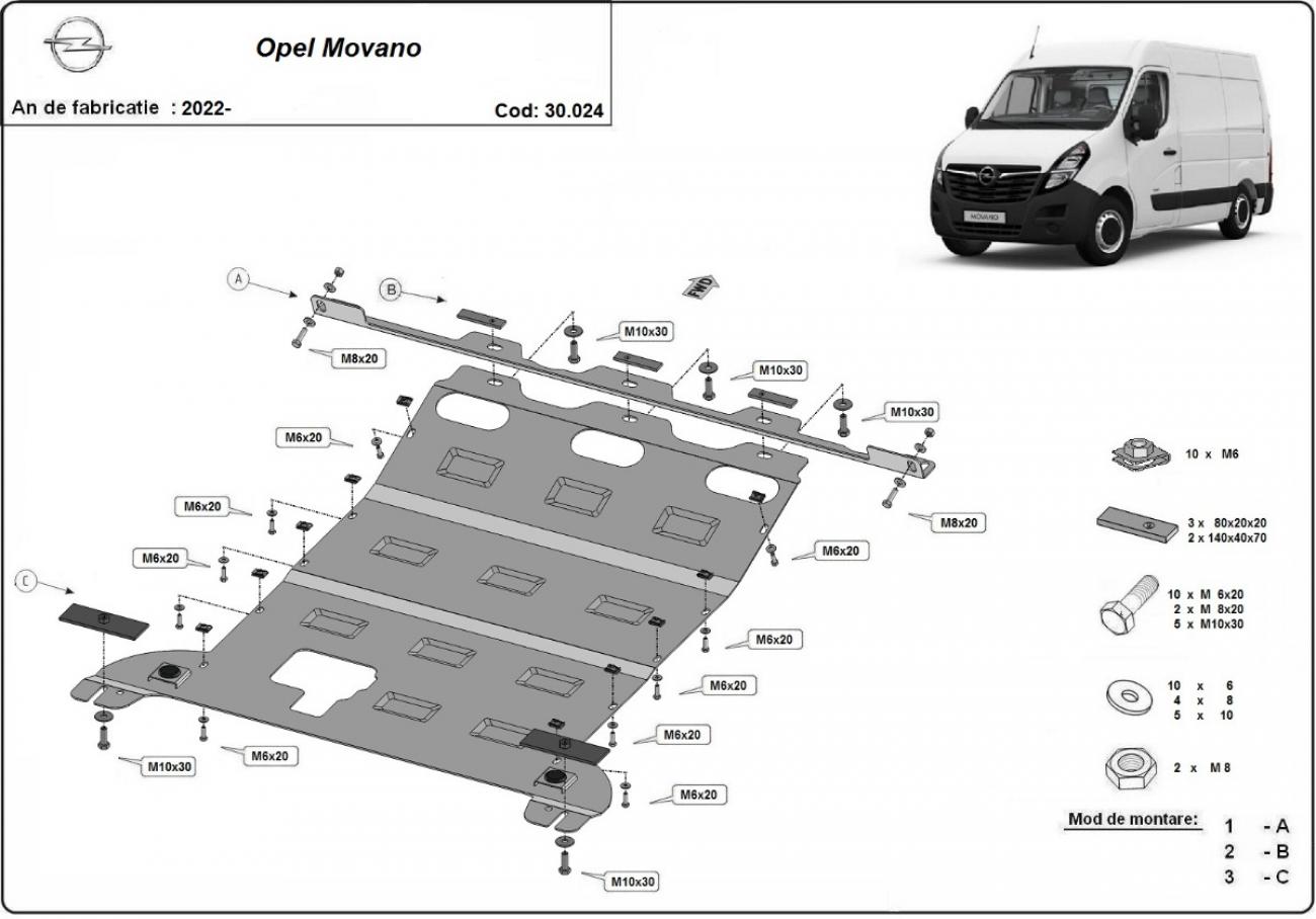 Engine skid plate Opel Movano - 2