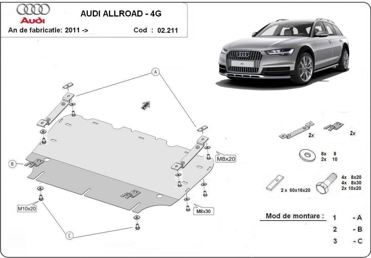 Engine skid plate Audi A6 All Road - 2