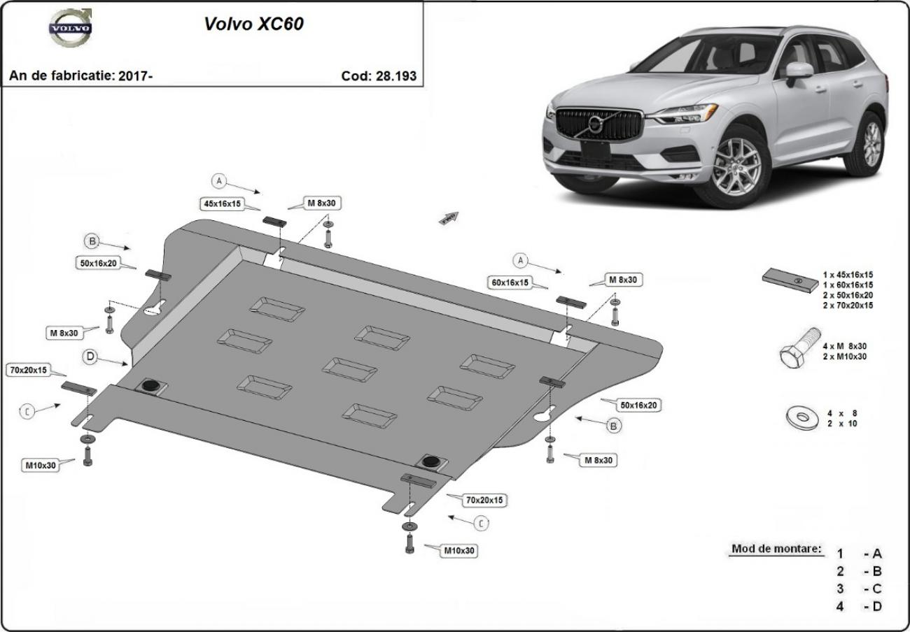 Engine and gearbox skid plate Volvo XC60 - 2