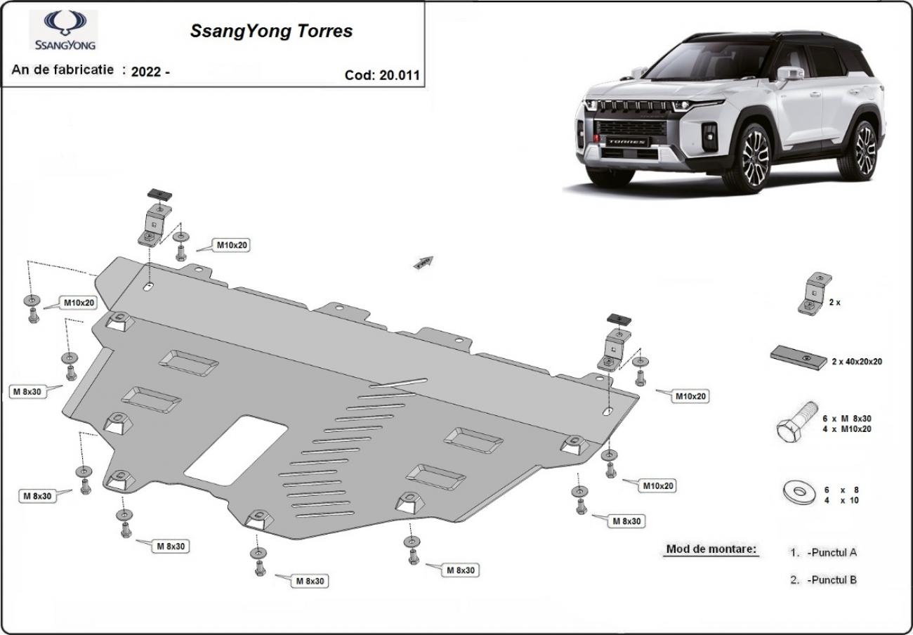 Engine skid plate Ssangyong Torres - 2