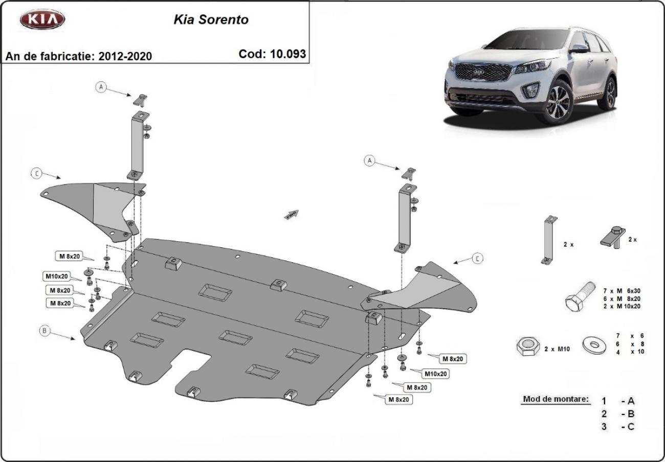 Engine skid plate Kia Sorento - 2