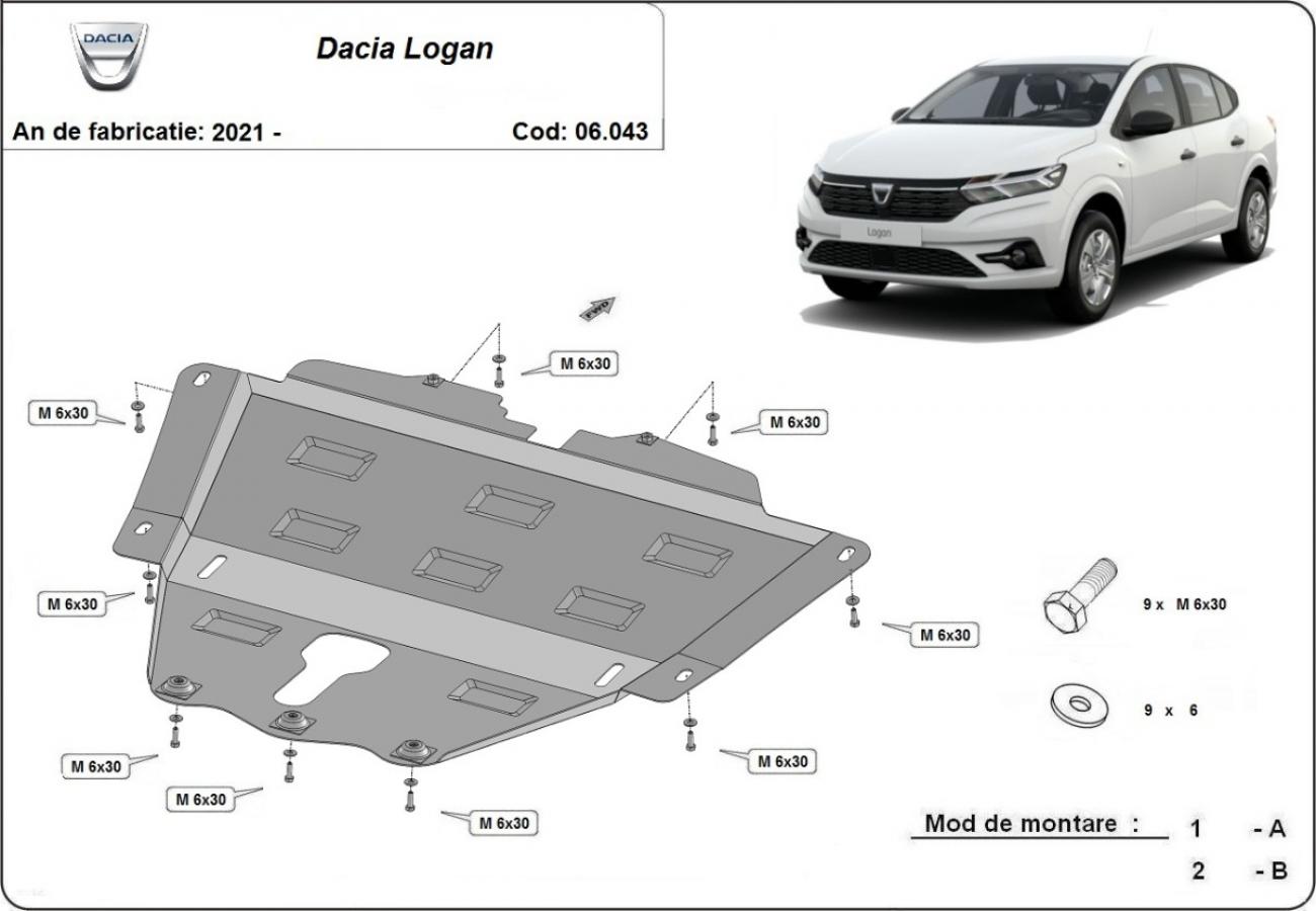 Engine skid plate Dacia Logan - 2