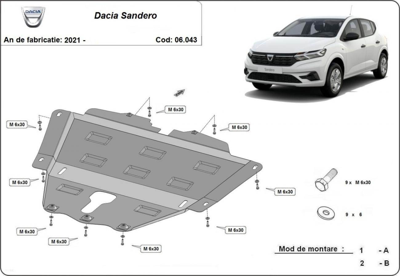 Engine skid plate Dacia Sandero - 2