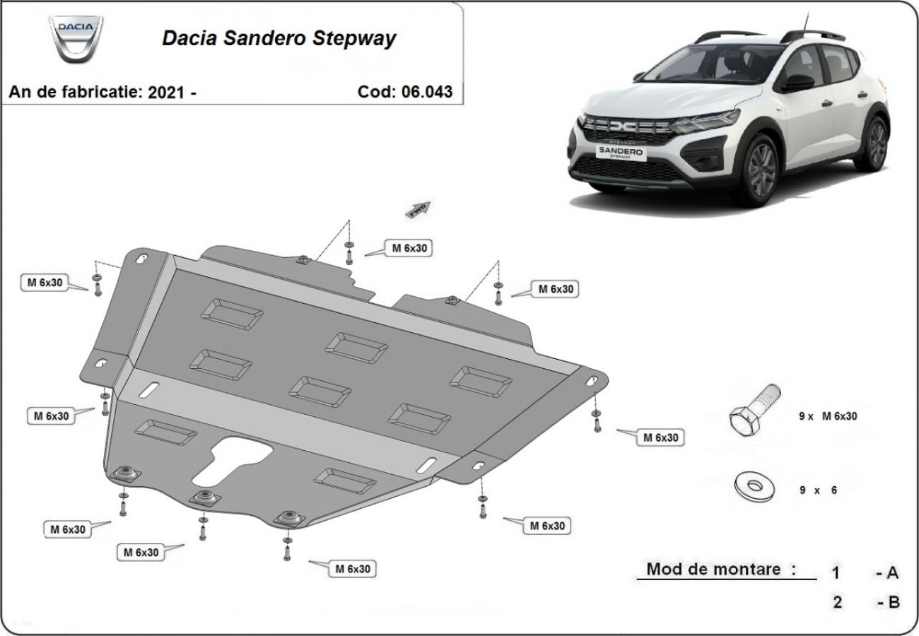 Engine skid plate Dacia Sandero Stepway - 2