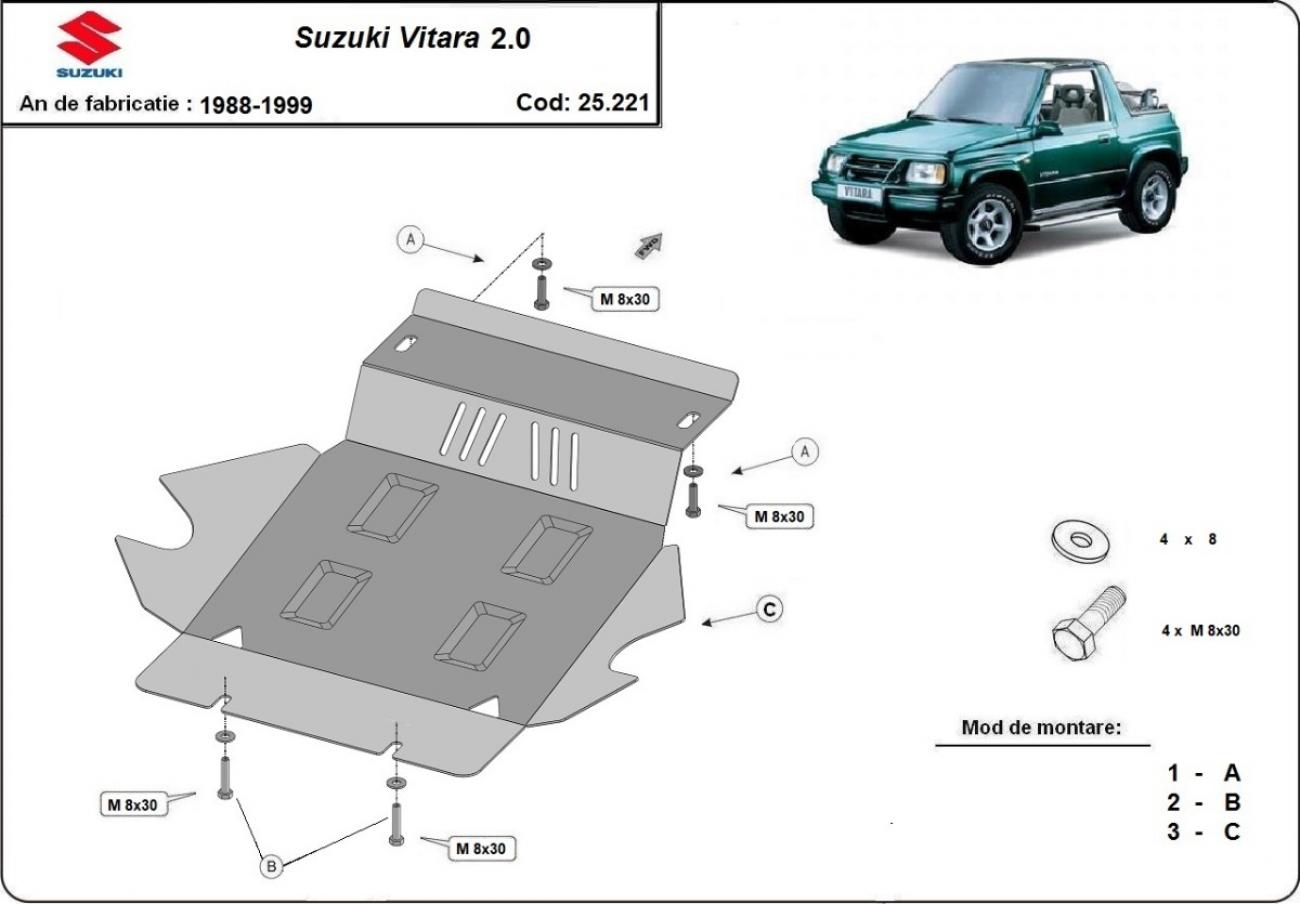 Engine skid plate Suzuki Vitara 2.0 - 2