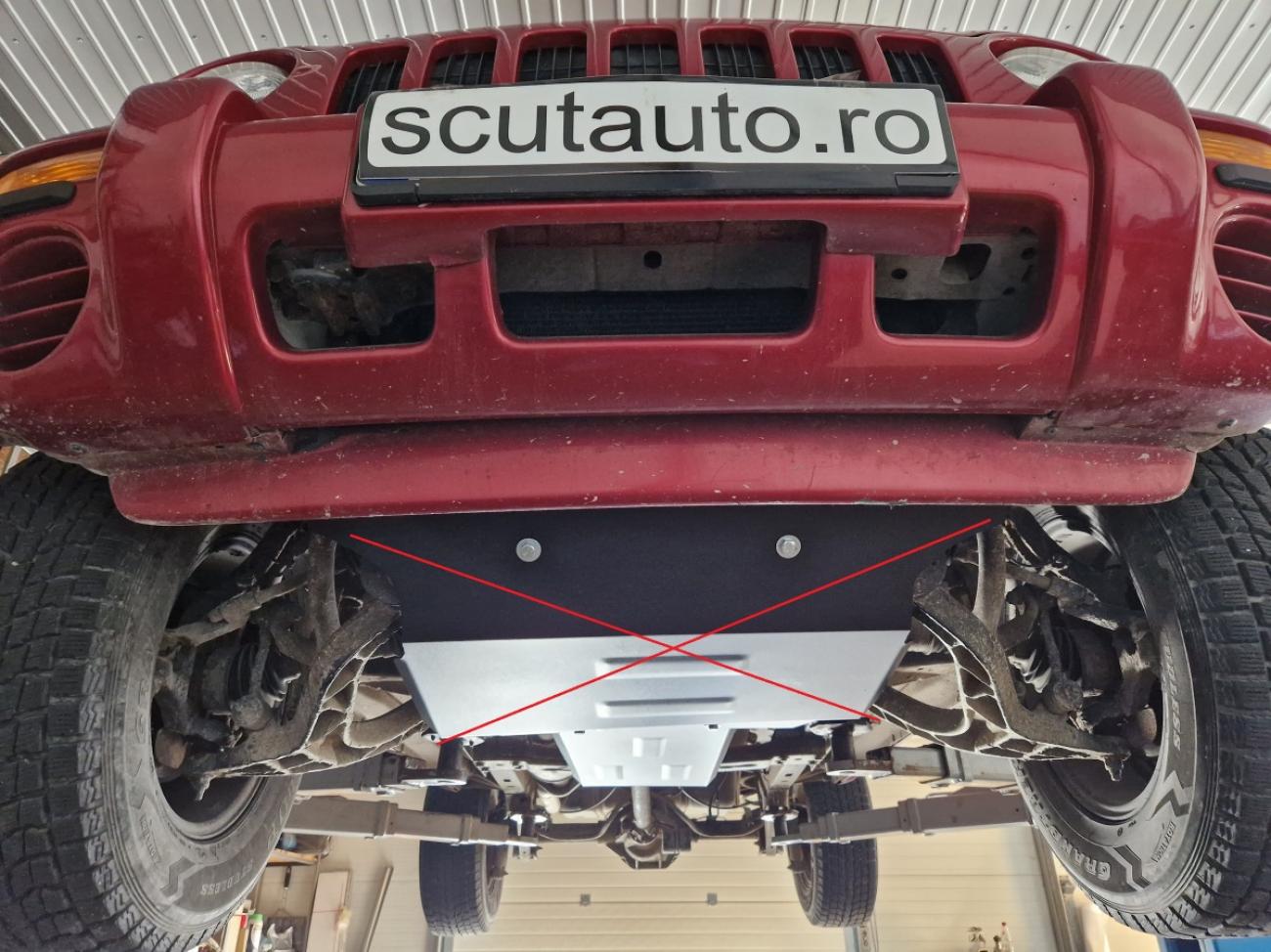 Gearbox skid plate for Jeep Cherokee - KJ - 6