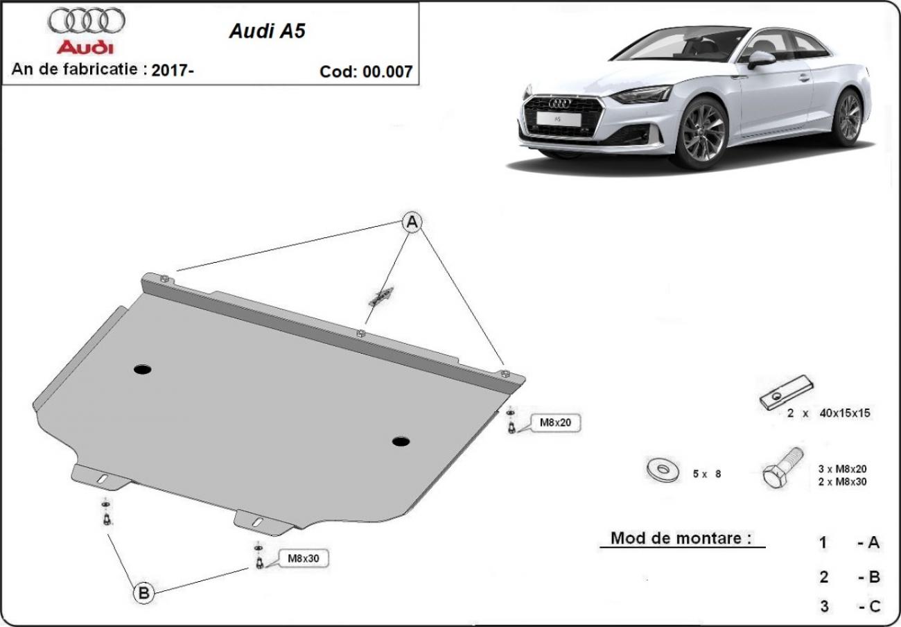 Gearbox skid plate for Audi A5 - 2