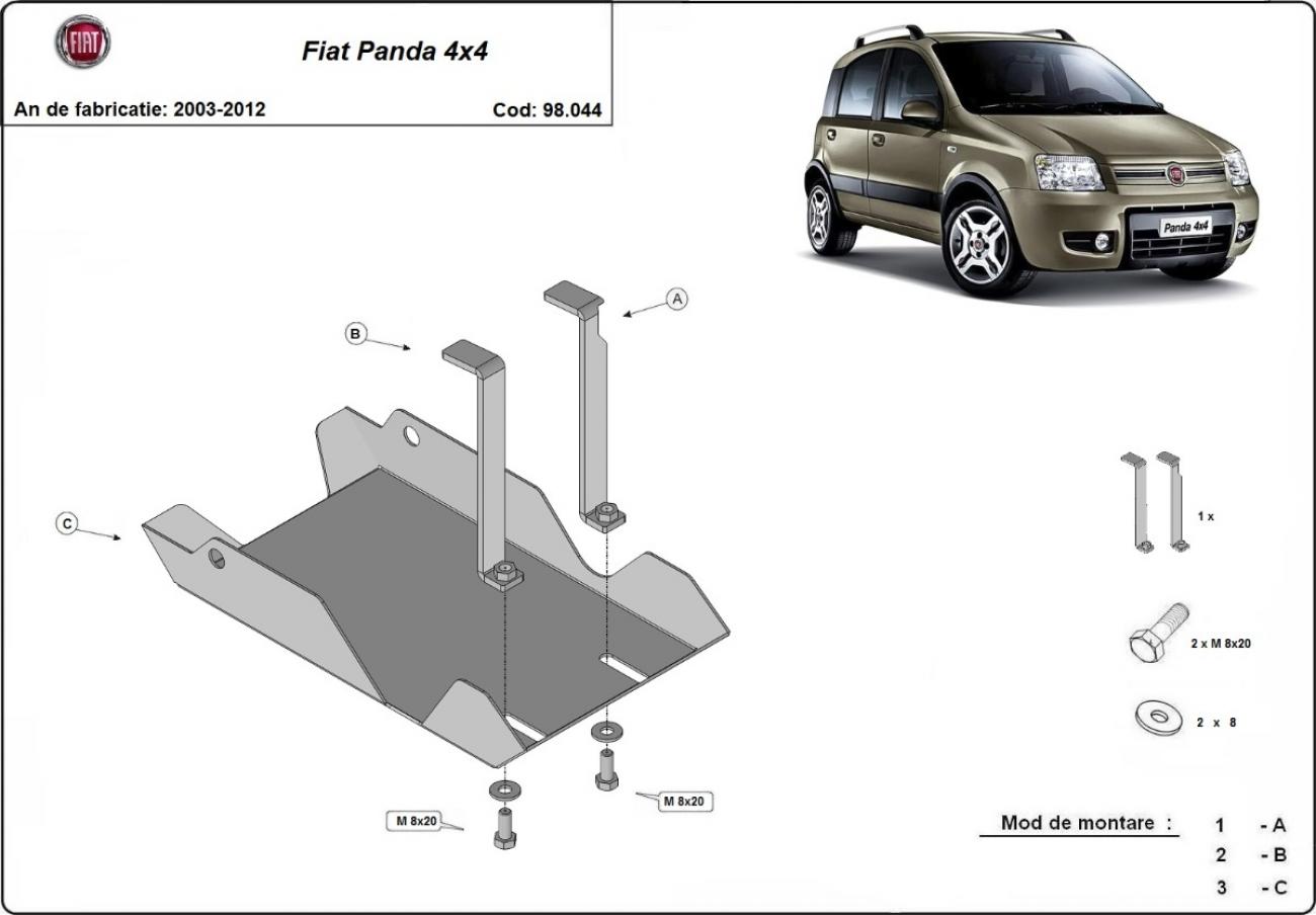 Rear differential skid plate Fiat Panda 4x4 - 2