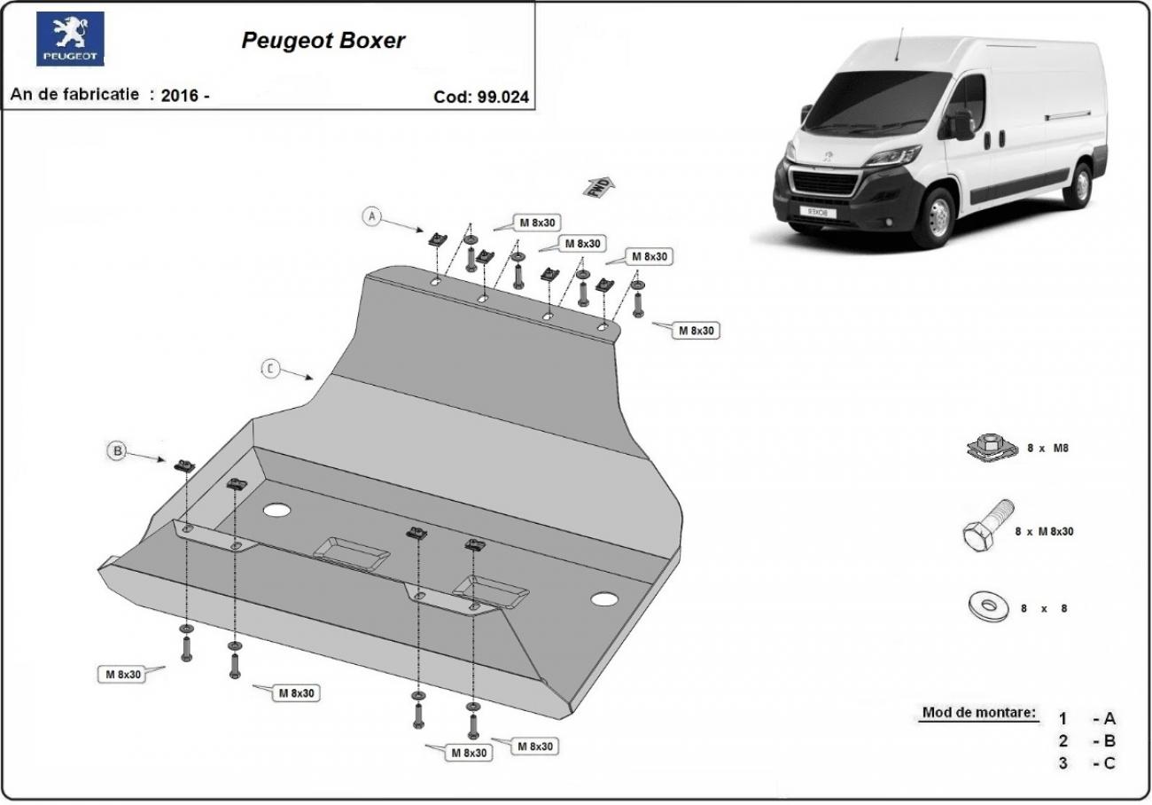 Fuel tank skid plate Peugeot Boxer - 2