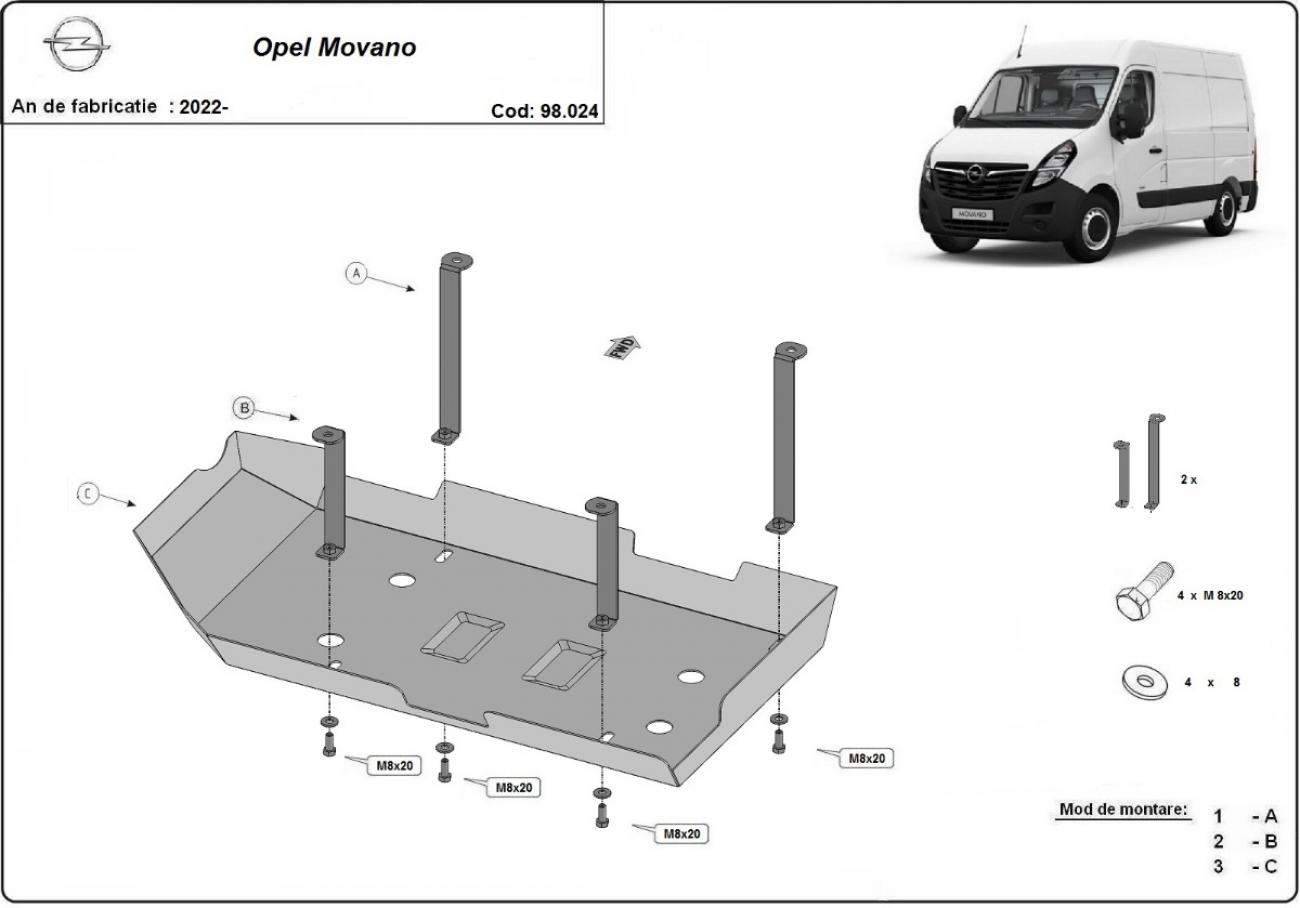 AdBlue tank skid plate Opel Movano - 2
