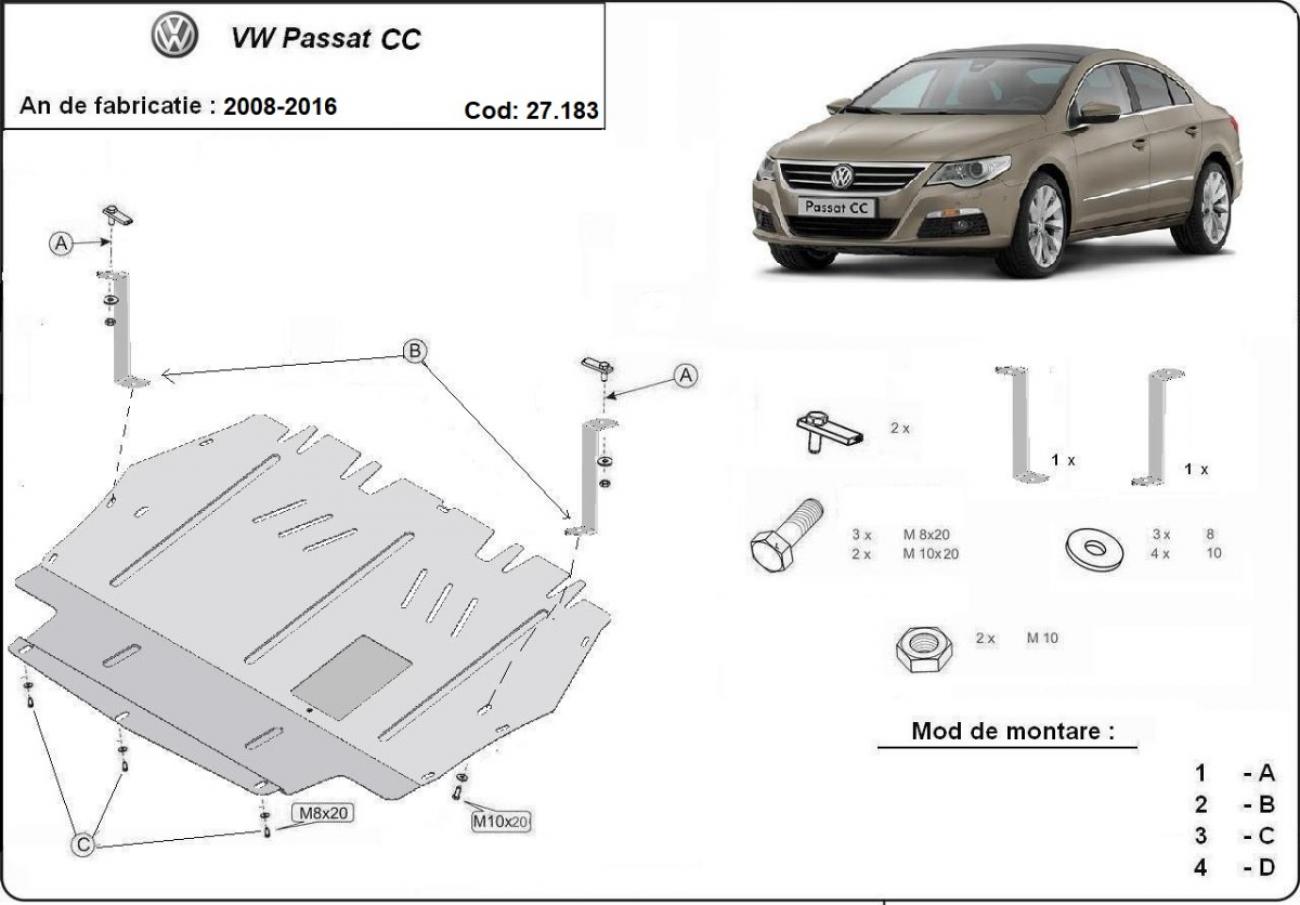 Engine skid plate VW Passat CC - 2