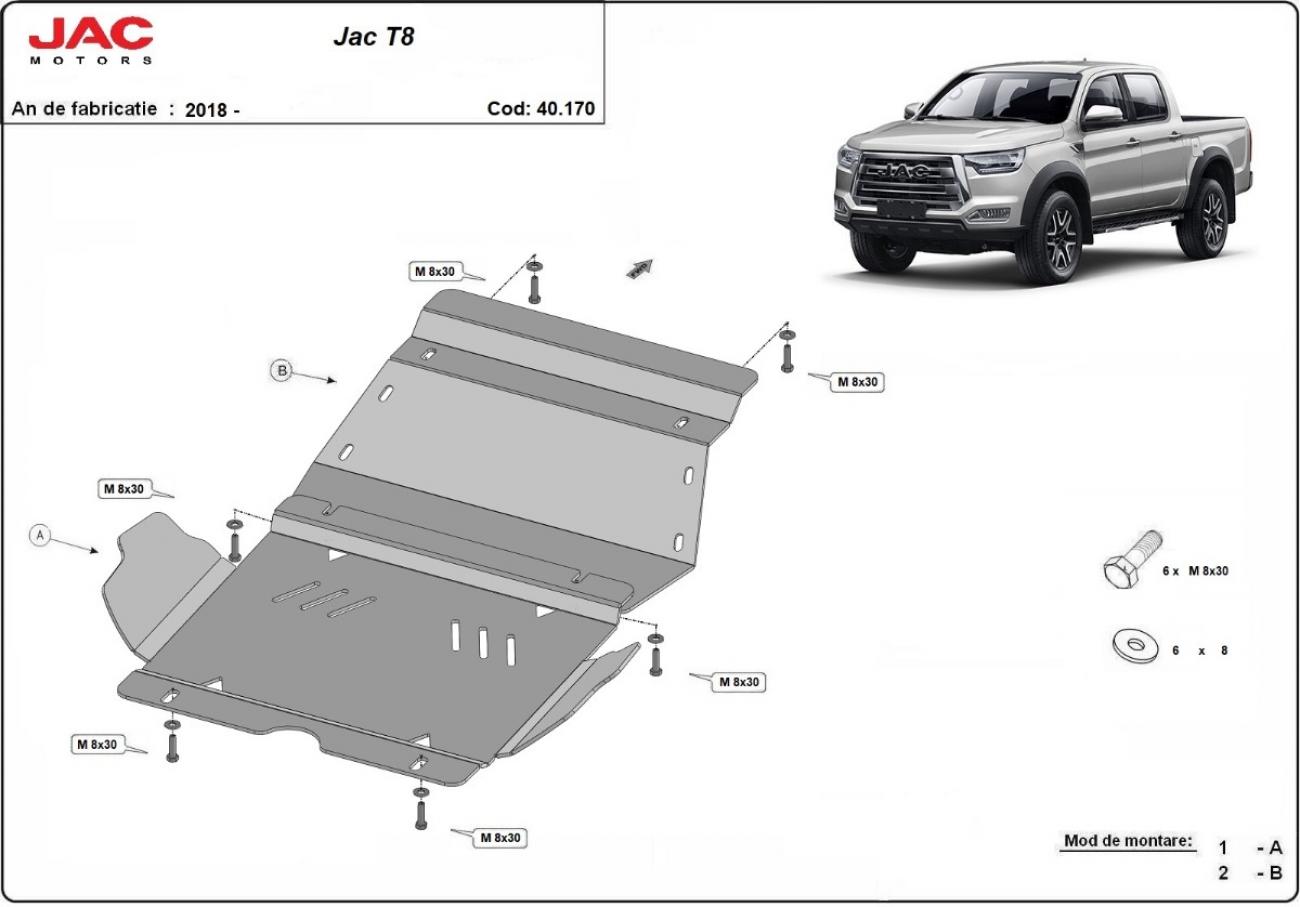 Engine skid plate Jac T8 - 2