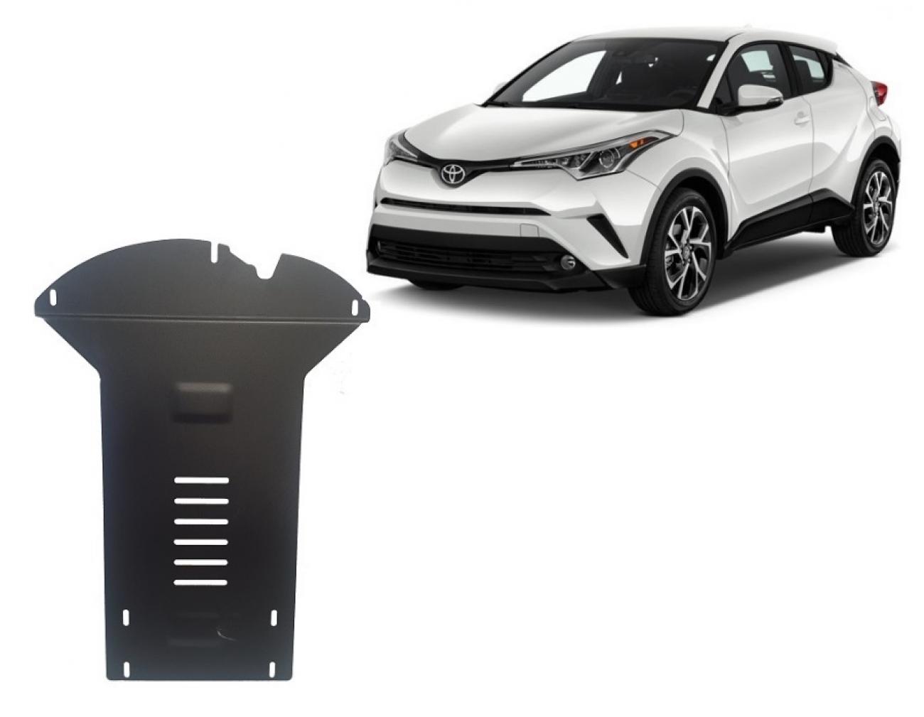 Catalytic converter anti-theft skid plate for Toyota C-HR
