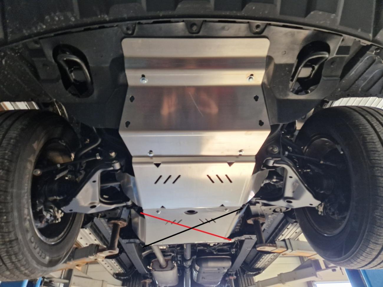 Aluminum engine skid plate Jac T8 - 4