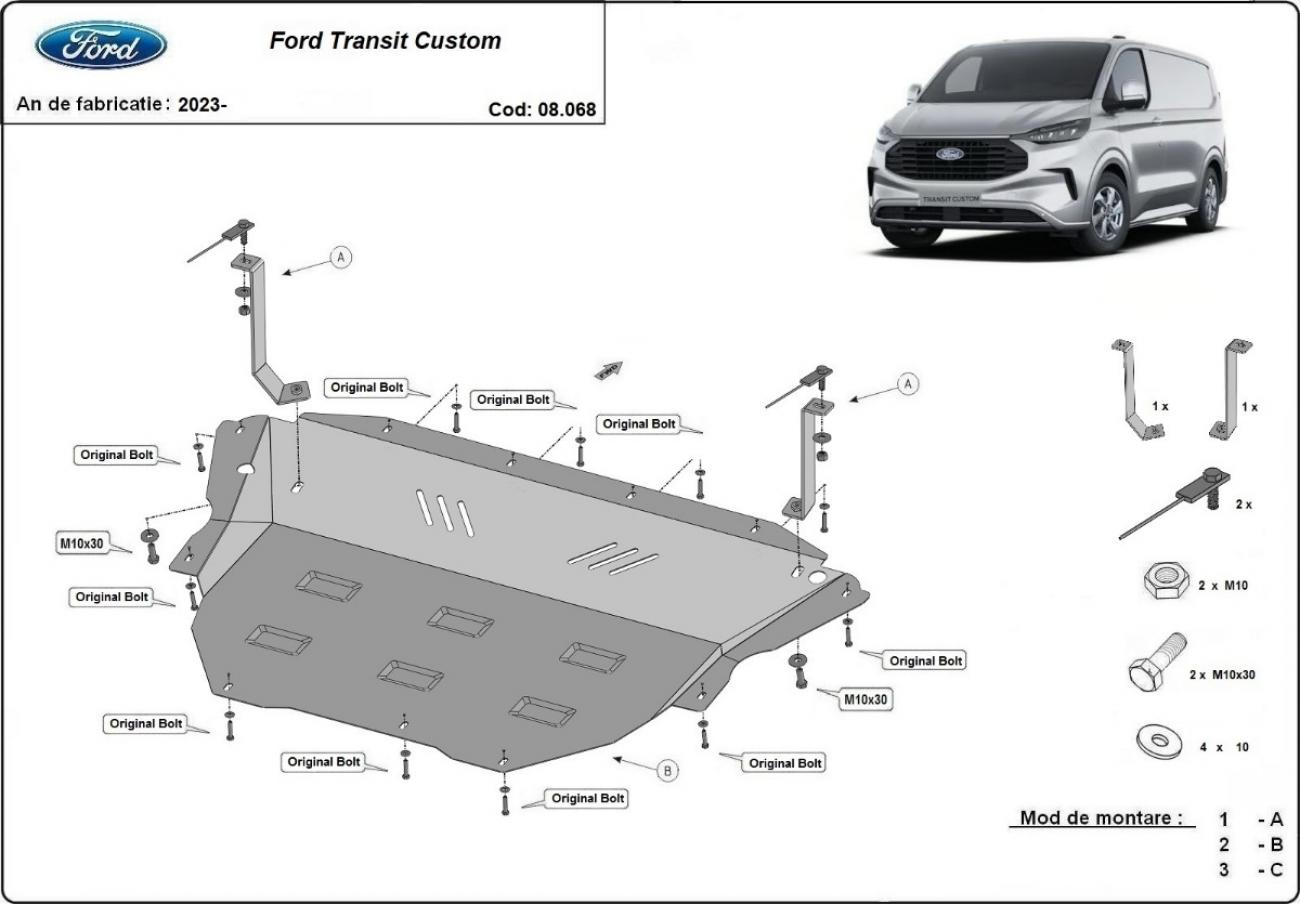 Engine skid plate Ford Transit Custom - 2