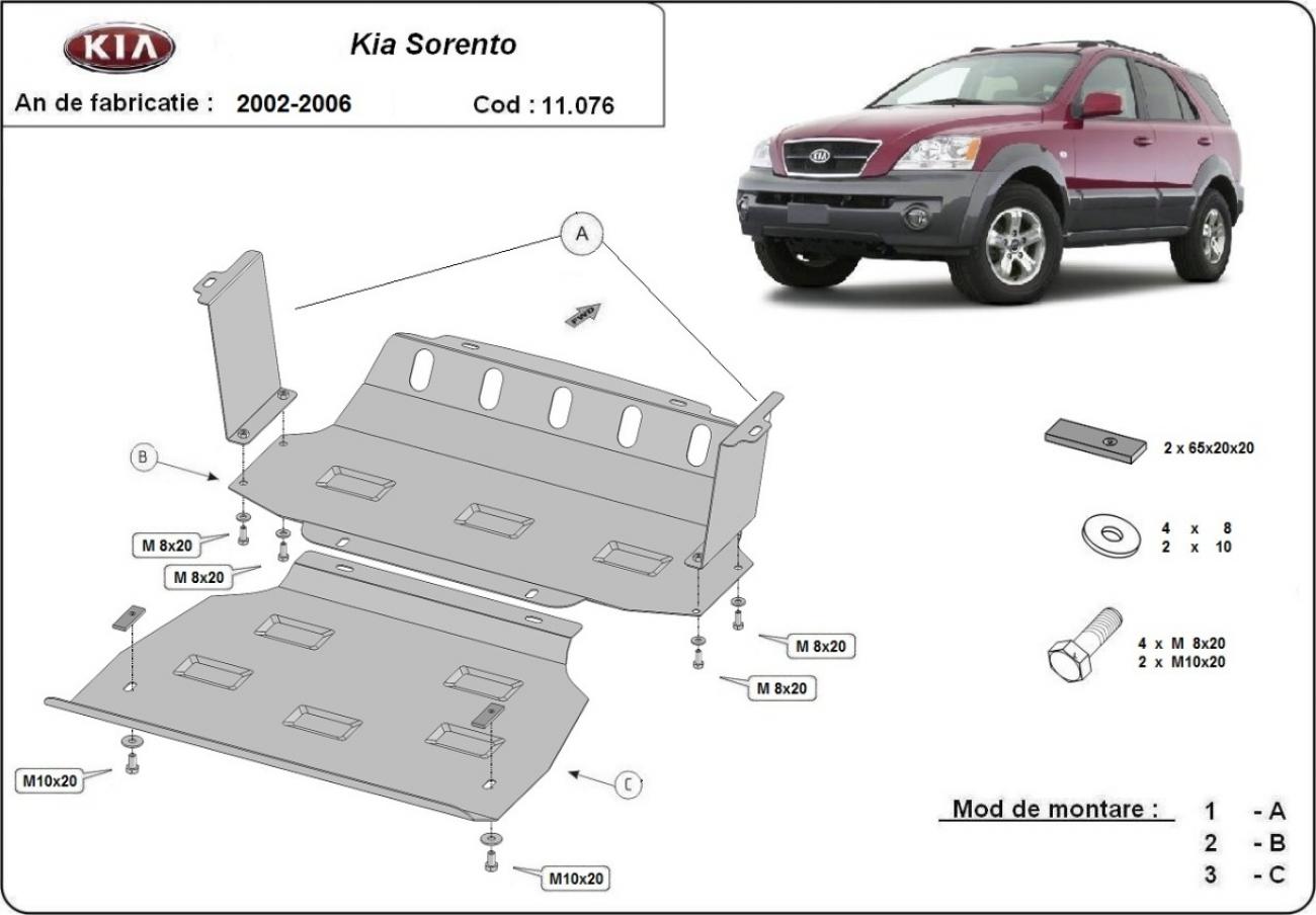 Engine and cooler skid plate Kia Sorento - 2