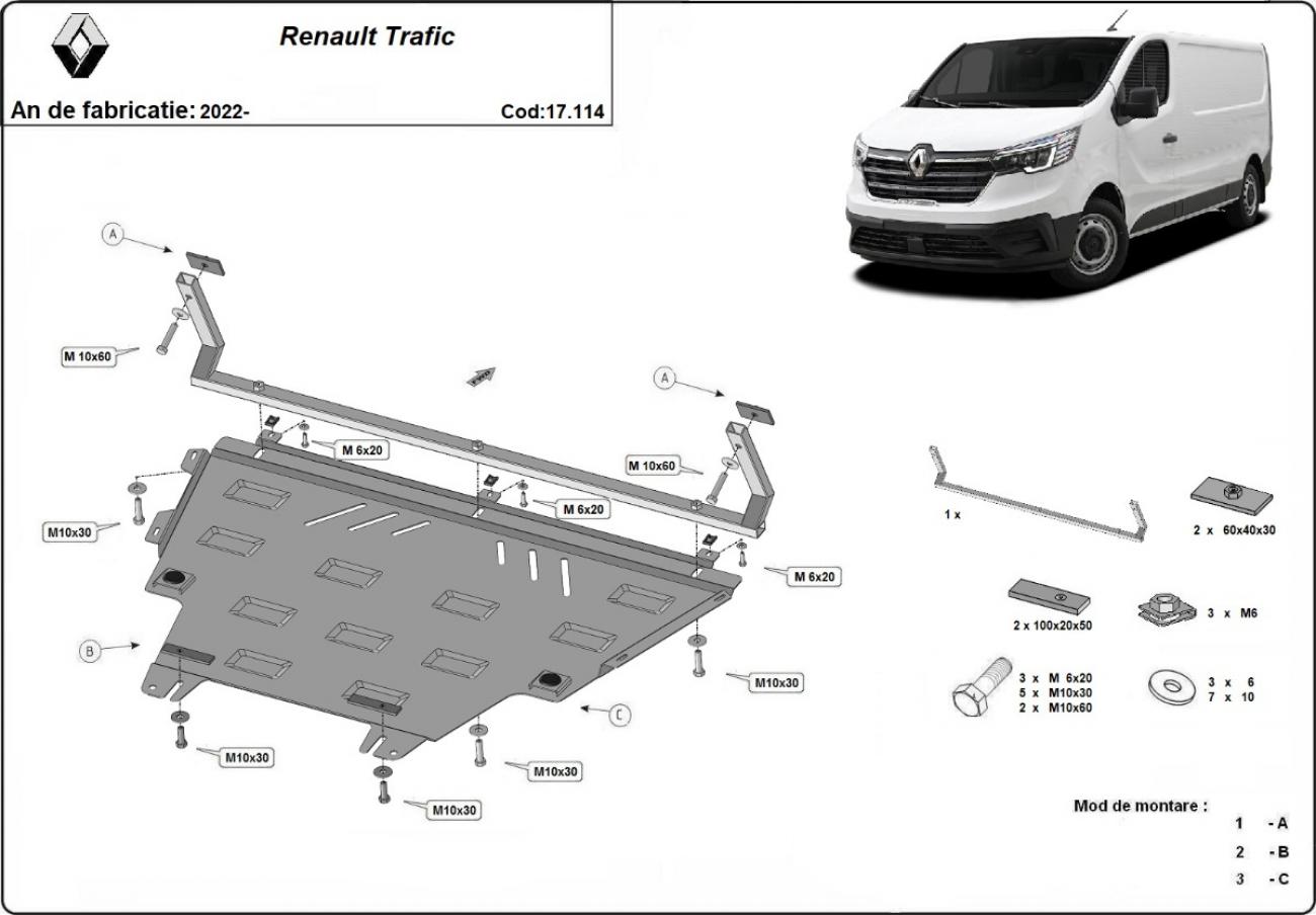 Engine skid plate Renault Trafic - 2