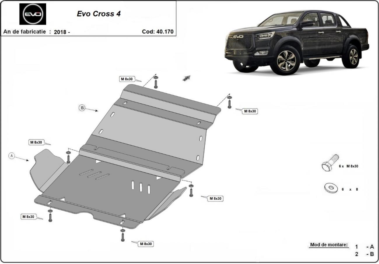 Engine skid plate Evo Cross 4 - 2