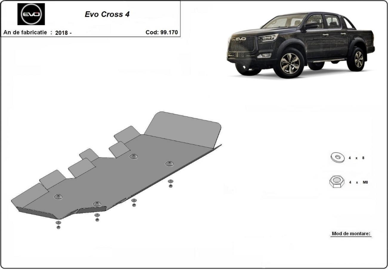 Fuel tank skid plate Evo Cross 4 - 2
