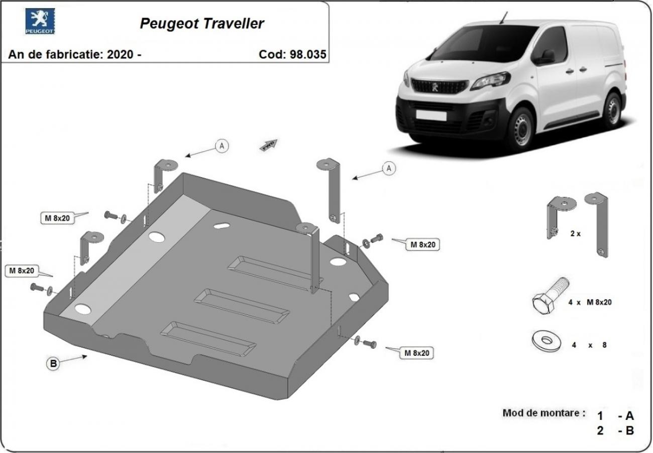 AdBlue tank skid plate Peugeot Travellet - 2
