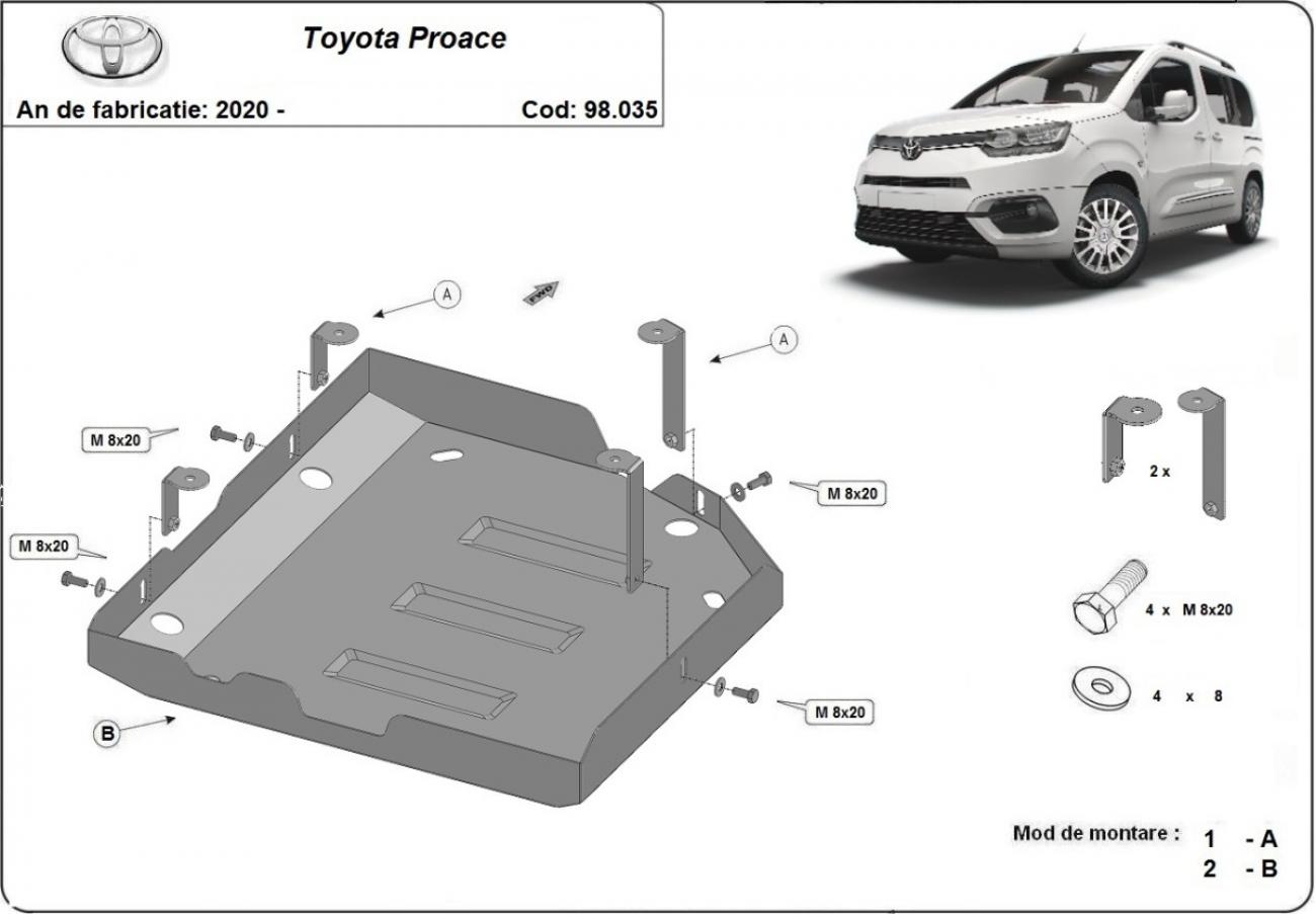 AdBlue tank skid plate Toyota Proace - 3