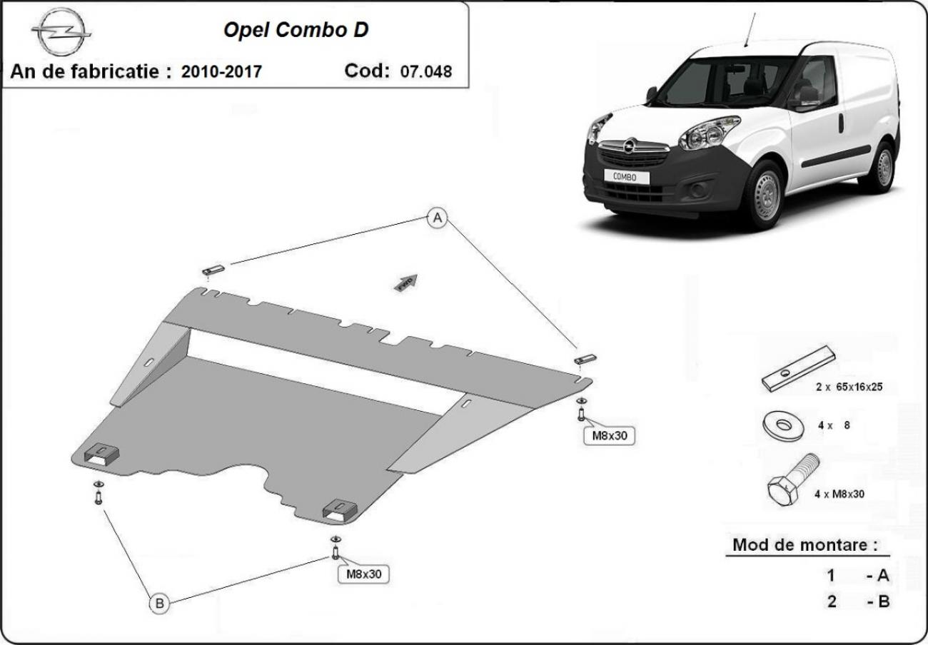 Engine skid plate Opel Combo - 2