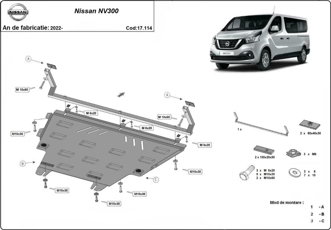 Engine skid plate Nissan NV300 - 2